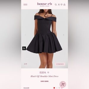 House of CB Elegant Black mini Dress